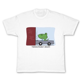 â€œTyrannosaurus Wrecksâ€ humorous dinosaur t-shirt