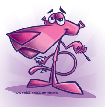 pink panther drawing