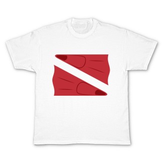 SCUBA/snorkeling fin dive flag t-shirt design