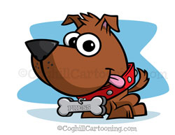 Puppy Dog Cartoon Character Mascot Illustration