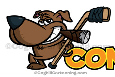 Cartoon dog mascot & logo