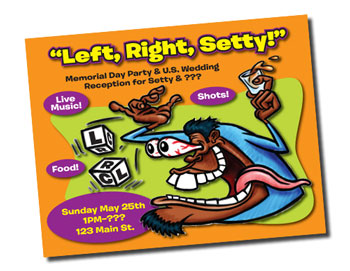 Left, Right, Setty! cartoon poster