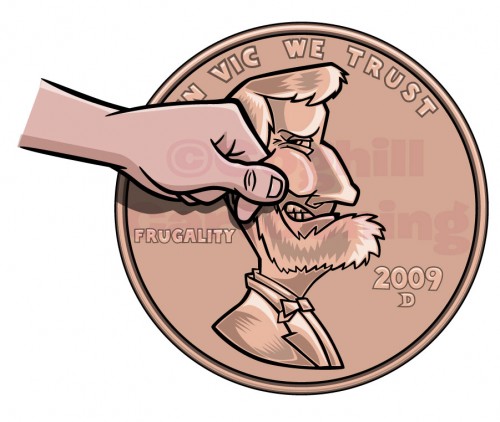 Penny-Pincher-cartoon-illustration-Uncle-Vic