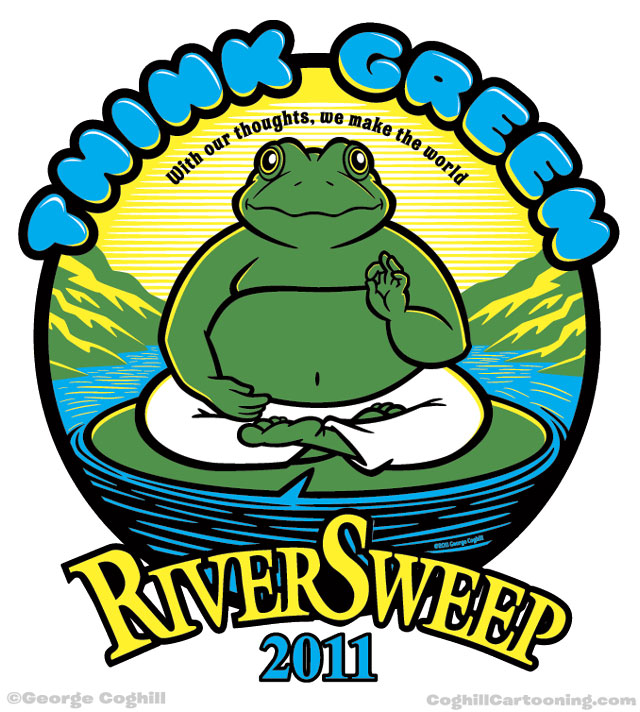 T-shirt illustration for Ohio Canal Corridor's River Sweep 2011
