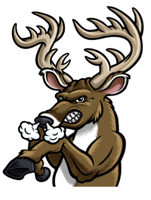 Angry Deer Cartoon Logo - Rack Rubble - Coghill Cartooning - Cartooning &  Illustration Blog