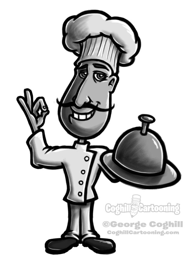 Chef cartoon character sketch