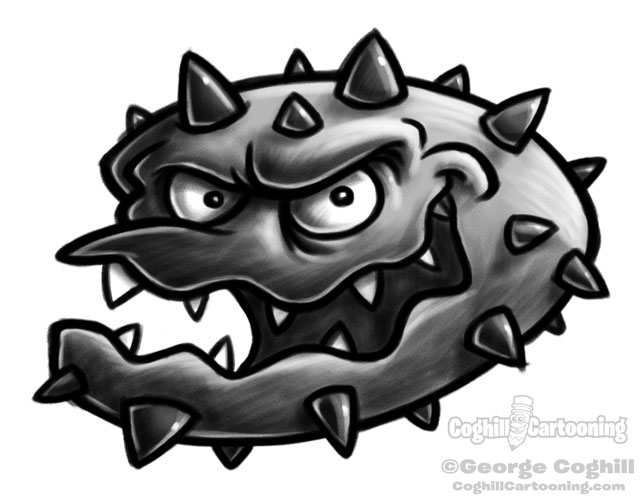 Germ Cartoon Character Sketch 3