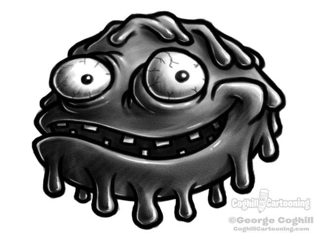 Germ Cartoon Character Sketch 5