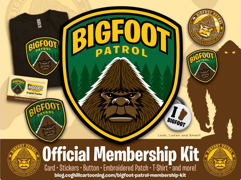 Bigfoot Patrol membership kit item collage
