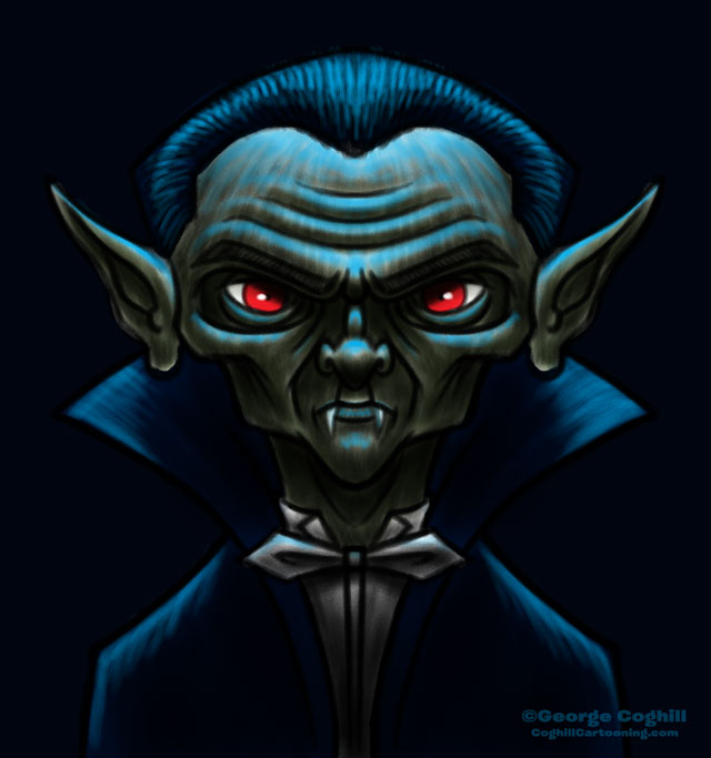 Movie Monsters: Dracula/Vampire Cartoon Character Sketch 03