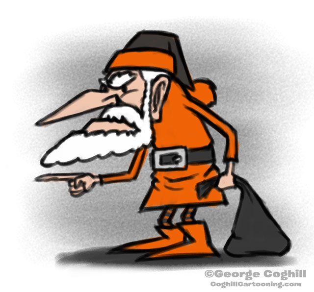 Halloween Santa Cartoon Character Sketch Coghill