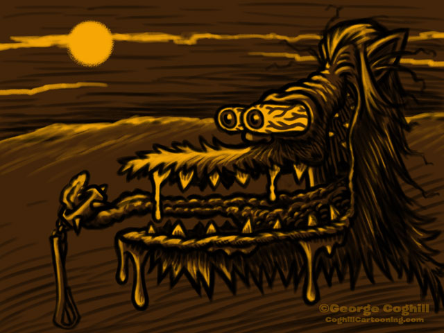 Monster Head Hot Rod Werewolf Sketch