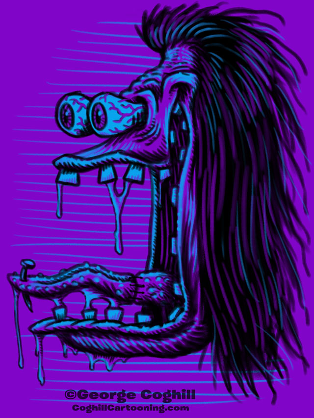 Monster Head Limited Palette Sketch 02 Coghill
