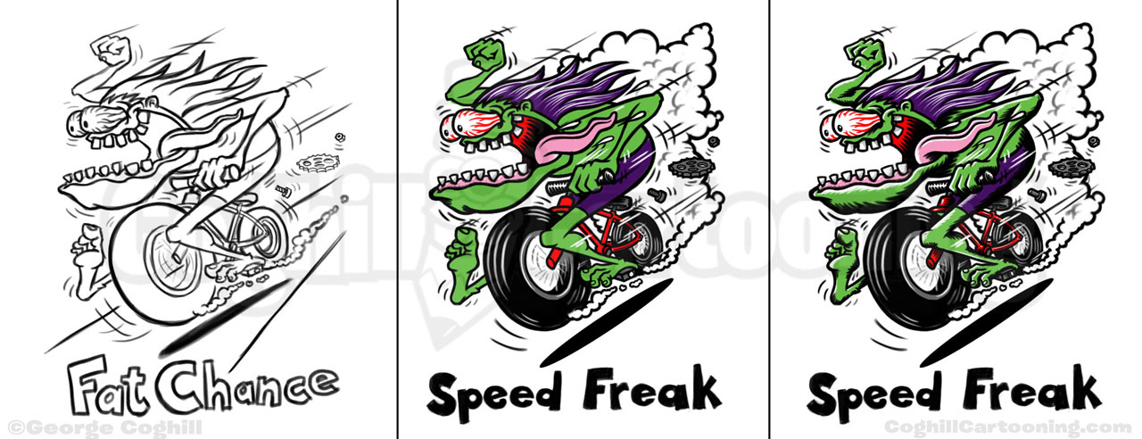 speed-freak-bicycle-hot-rod-t-shirt-cartoon-sketch-progress-coghill