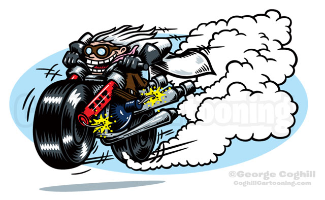 cartoon motorcycle