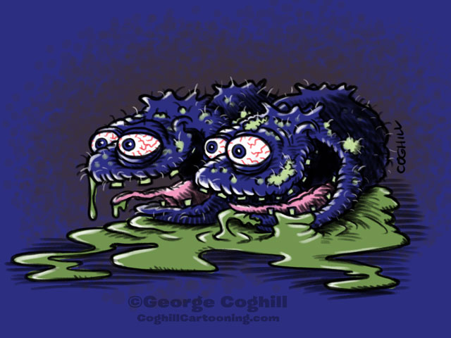 Bludgeoned Blueberries Cartoon Character Sketch Coghill