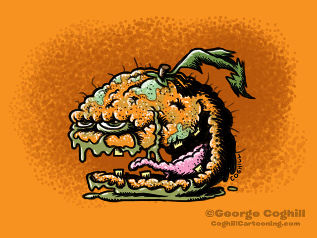 Tainted Tangerine Food Fruit Lowbrow Cartoon Character Sketch