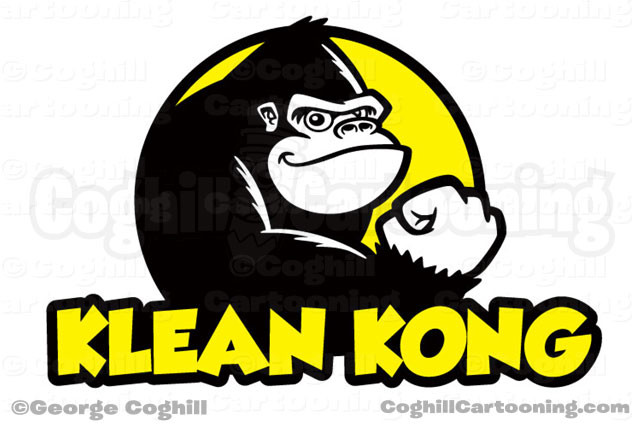 Gorilla Cartoon Logo Klean Kong Coghill