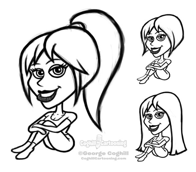 Stuff Girls Like Cute Yoga Girl Cartoon Character Sketch 3Up Coghill