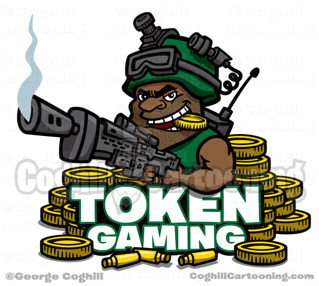Token Gaming Military Soldier Cartoon Logo Coghill