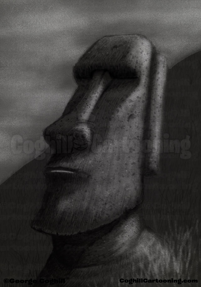 Easter Island Moai Drawing Coghill