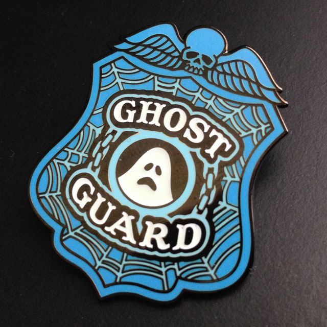 Ghost Guard lapel pin glow-in-the-dark