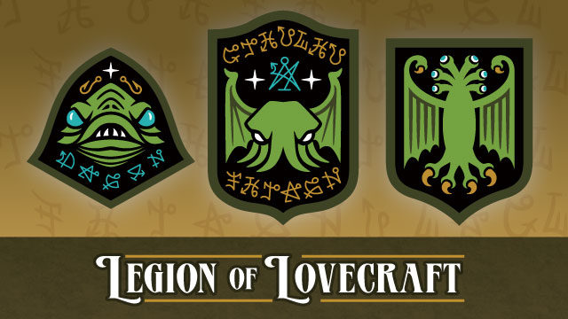 Legion Of Lovecraft Cthulhu embroidered patch set on Kickstarter