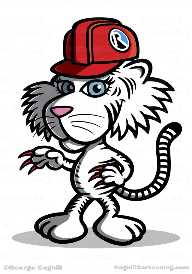 Tiger cartoon character for Reinhart Hydrocleaning