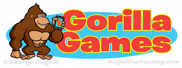Gorilla Games cartoon logo smartphone art