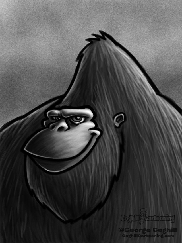 Gorilla Cartoon Character Sketch