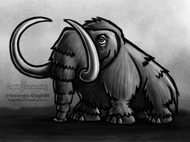 Wooly Mammoth 1 Cartoon Character Sketch