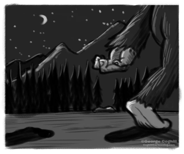 Bigfoot Footprints Sketch