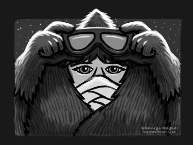 "Yeti Lair: An Enigma Unveiled" Cartoon Sketch