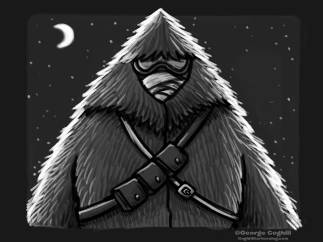 "Yeti Lair: Shadowy Spy" Cartoon Sketch