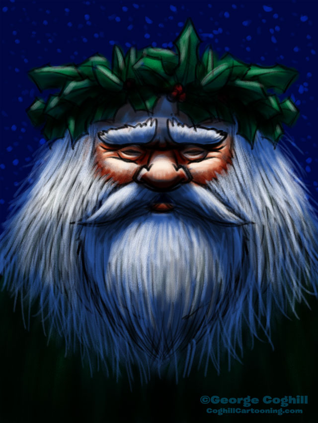 Father Christmas Cartoon Character Sketch