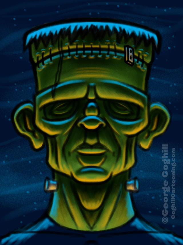 Movie Monsters - Frankenstein Cartoon Character Sketch