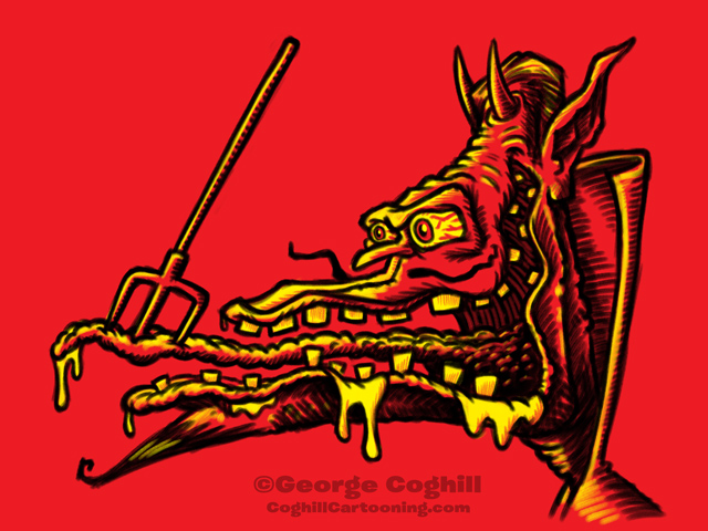 Monster Head Hot Rod Devil Sketch Coghill