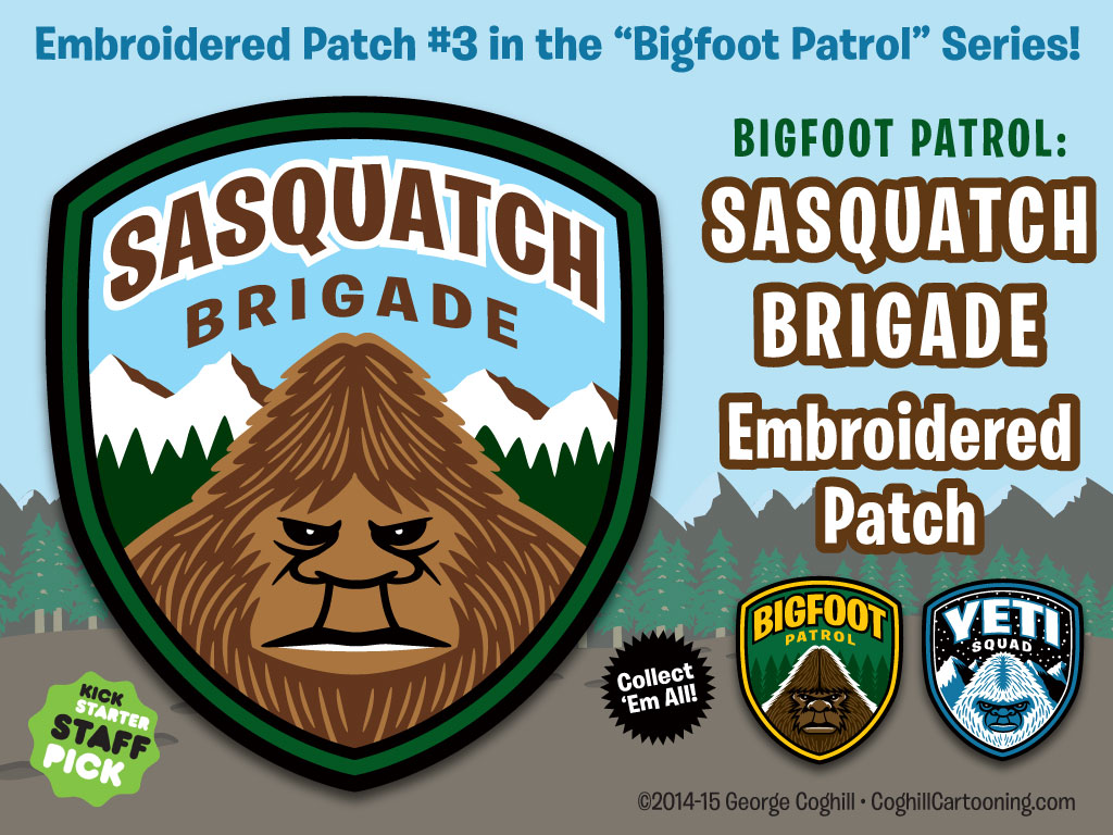 Sasquatch Brigade Embroidered Patch Kickstarter
